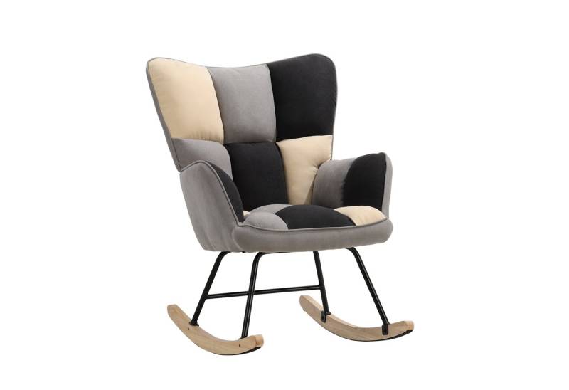 DARDVORLAG Schaukelstuhl mit stabilem Metallgestell und einem hochwertigen Schaukelstuhlgestell (1 St), mit rutschfestem Fusspolster und weicher Polsterung, 91 × 71 × 98.5 cm von DARDVORLAG