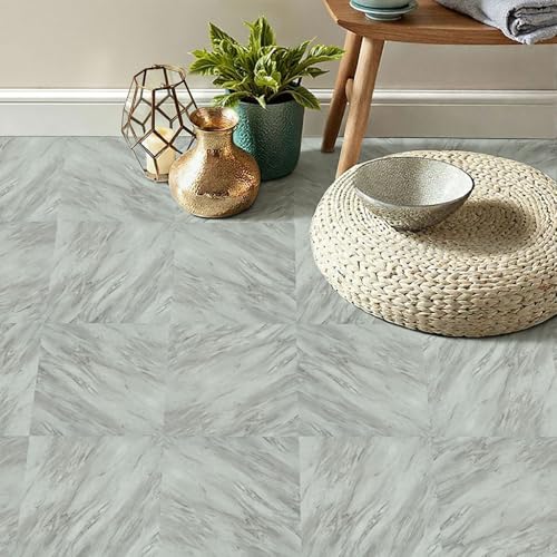 DARDVORLAG 60x60 cm Fliesenaufkleber, Selbstklebend, Wasser- und Rutschfest, 1,5 mm Dick, 15 Stück/Box, 5,4 m², Fliesenoptik für Böden und Wände, Ideal für Küche Bad und Wohnzimmer von DARDVORLAG