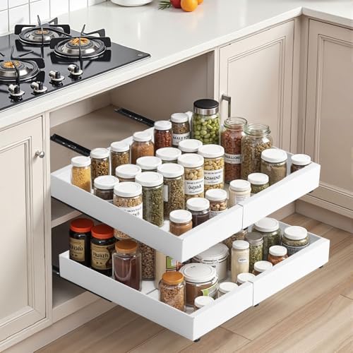 DARDVORLAG Weiß-2 Stück Auszug Küchenschrank Küche Organizer Schrank Verstellbare Breite Ausziehbarer Schrank Organizer Teleskopschublade Erweiterbarer Breitenbereich 32-52cm DARDVORLAG Weiß-2 Stück Auszug Küchenschrank Küche Organizer Schrank Verstellbare Breite Ausziehbarer Schrank Organizer Teleskopschublade Erweiterbarer Breitenbereich 32-52cm von DARDVORLAG
