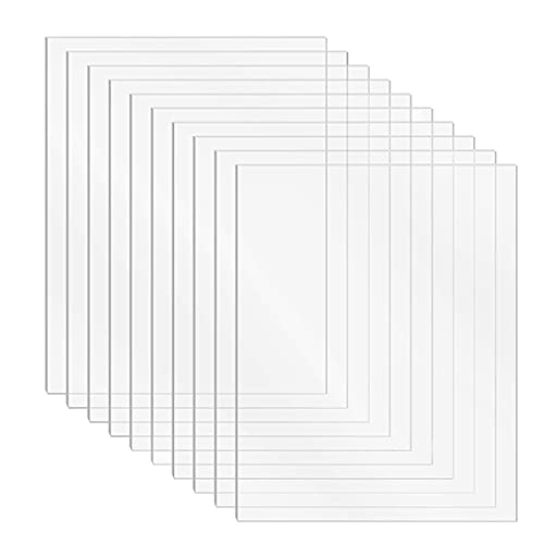 DARENYI 10 Pcs Klare Acrylglas Kunststoffplatten 1mm Transparente Acrylglas Platte Plexischeiben Klare Acrylglas Transparent Acrylplatte für Fotorahmen, Projektausstellung, Malerei (25 x 20cm) von DARENYI