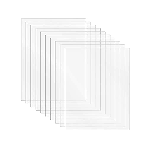 DARENYI 10 Pcs Klare Acrylglas Kunststoffplatten 1mm Transparente Acrylglas Platte Plexischeiben Klare Acrylglas Transparent Acrylplatte für Fotorahmen, Projektausstellung, Malerei (15 x 10cm) von DARENYI