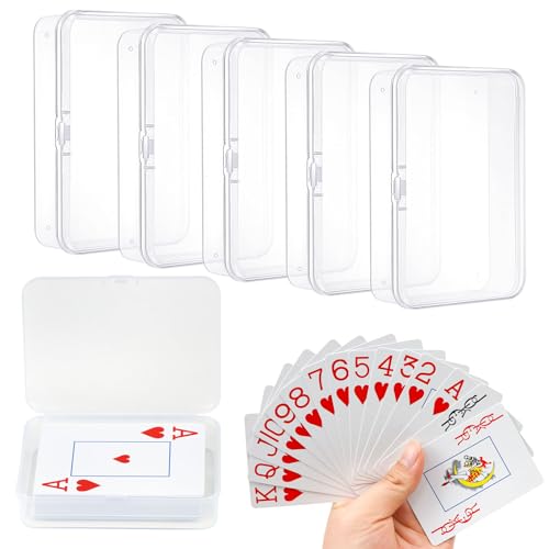 DARENYI 5 Stück Spielkarten Box Transparent Kartenbox Spielkarten Etui Leer Karten Aufbewahrungsbox Kartenbox für Spielkarten, Schmuck, Visitenkarten, Perlen DARENYI 5 Stück Spielkarten Box Transparent Kartenbox Spielkarten Etui Leer Karten Aufbewahrungsbox Kartenbox für Spielkarten, Schmuck, Visitenkarten, Perlen von DARENYI