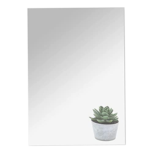 DARENYI Wandspiegel 40 x 30cm Klebespiegel Spiegel Rahmenloser Acrylspiegel Flexible Spiegel zum Kleben Spiegelfliesen Selbstklebend für Badezimmer Wohnzimmer Schlafzimmer von DARENYI