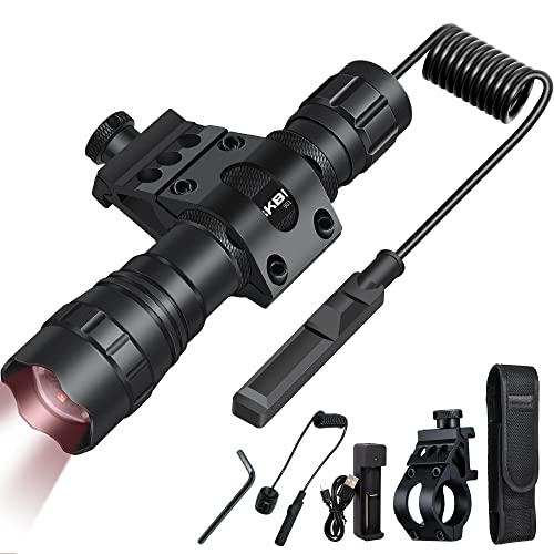 DARKBEAM Infrarot-Taschenlampe nachtsicht 850nm LED-Infrarot-Licht 10W, Arbeit für Nachtsichtgeräte, Zoombare Unsichtbare IR-Strahler Wiederaufladbare für Jagd, Beobachtung, Rettung, mit Akku & Clip von DARKBEAM