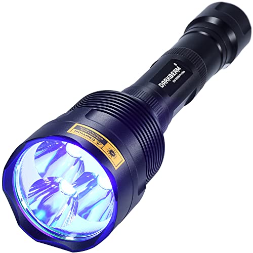 DARKBEAM UV Taschenlampen 395nm Ultraviolett Schwarzlicht, LED Licht tragbare Woodsche Lampe, 30W Leistungsstarkes Blacklight zum Aufspüren von Tierurin, Leck, Mineralien, härtendes Harz mit Akku, B30 von DARKBEAM