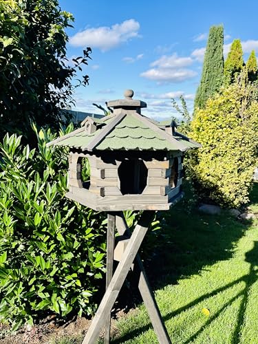 DARLUX Vogel Futter Haus L Futterstelle Sechseck Vogelhaus+ Ständer Braun/Grün DARLUX Vogel Futter Haus L Futterstelle Sechseck Vogelhaus+ Ständer Braun/Grün von DARLUX