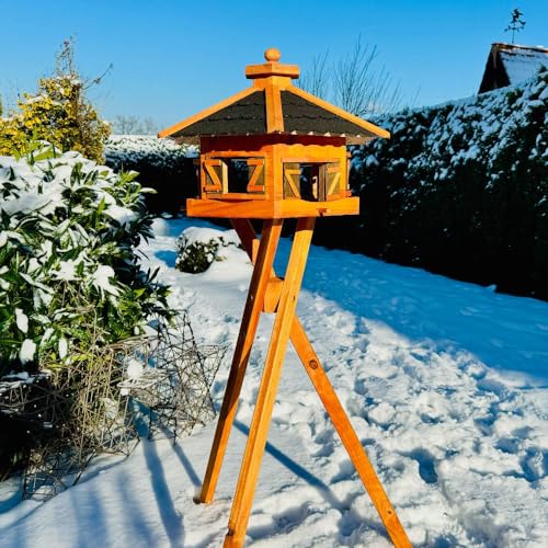 DARLUX Vogelfutterhaus XL Sechseck Vogelhaus+ Ständer Futterstelle Braun/Schwarzt DARLUX Vogelfutterhaus XL Sechseck Vogelhaus+ Ständer Futterstelle Braun/Schwarzt von DARLUX