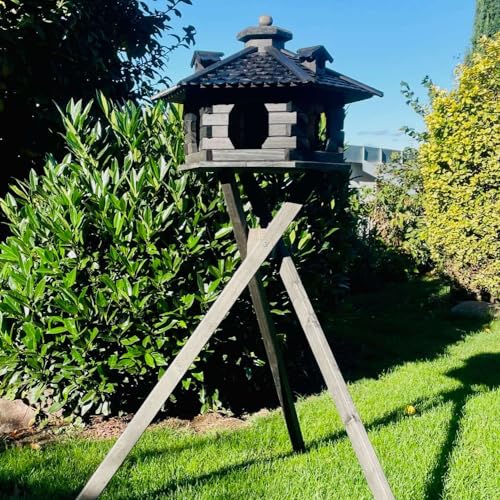 DARLUX Vogelfutterhaus XL Sechseck Vogelhaus + Ständer Futterstelle Dunkelbraun DARLUX Vogelfutterhaus XL Sechseck Vogelhaus + Ständer Futterstelle Dunkelbraun von DARLUX