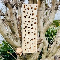 Darlux Garten Wildbienen - Insektenhotel Nisthilfe Holzstamm Naturbelassen 300 Mm Artgerecht Freistehend Oder Hängend von DARLUXShop