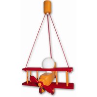 Waldi Deckenlampe Doppeldecker Max.1x60 W E27 Flieger Orange/Rot 230V Kinderzimmer von DARLUXShop