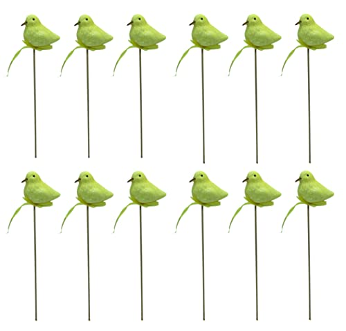 Blumen-Stecker Glitzer Vogel gelb 6 x 25cm 12 Stück Dekostecker Gartenstecker Bird Deko Blumen-Stecker Glitzer Vogel gelb 6 x 25cm 12 Stück Dekostecker Gartenstecker Bird Deko von DARO DEKO