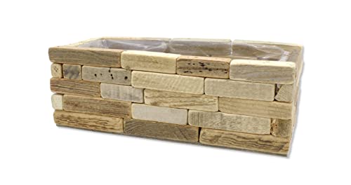 DARO DEKO Blumenkasten aus Holz mit Einsatz M - 40 x 15 x 12,5cm von DARO DEKO