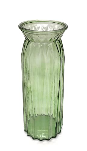 DARO DEKO Blumenvase aus Glas Ruby grün 30cm Glasvase Tischdeko Blumenstrauß-Vasen von DARO DEKO