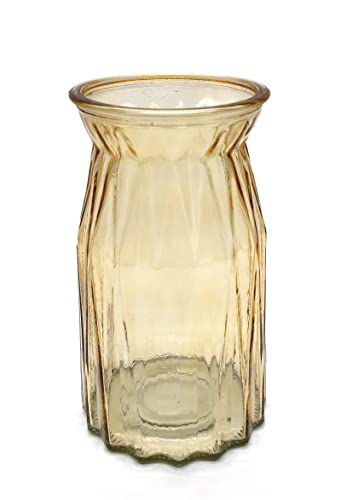 DARO DEKO Blumenvase aus Glas Ruby rosa 20cm Glasvase Tischdeko Blumenstrauß-Vasen von DARO DEKO