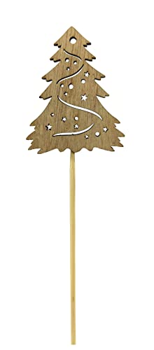 DARO DEKO Holz Blumenstecker Tannenbaum-Stecker 36cm Dekostecker Weihnachtsbaum Natur 1 Set - 12 Stück DARO DEKO Holz Blumenstecker Tannenbaum-Stecker 36cm Dekostecker Weihnachtsbaum Natur 1 Set - 12 Stück von DARO DEKO