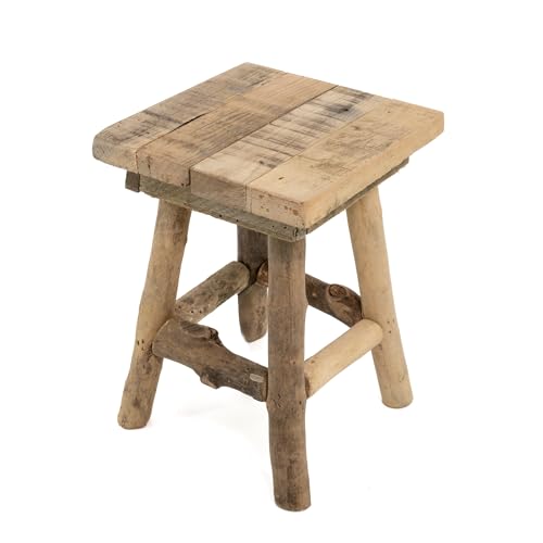 DARO DEKO Holz Hocker braun 19 x 19 x 26cm von DARO DEKO