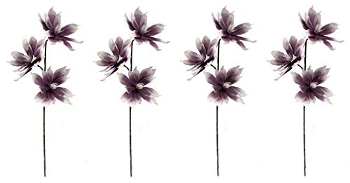 DARO DEKO Kunstblume 100cm Magnolie spitz in lila 4 Stück von DARO DEKO