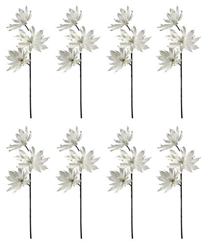 DARO DEKO Kunstblume 100cm Magnolie spitz in weiß 8 Stück von DARO DEKO