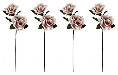 DARO DEKO Kunstblume 100cm Rose in alt-rosa 4 Stück von DARO DEKO