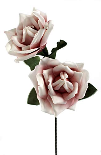 DARO DEKO Kunstblume Rose am Stiel in alt-rosa 100cm - künstliche Rose zartrosa von DARO DEKO