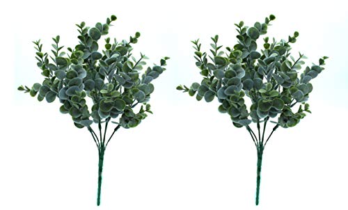 DARO DEKO Kunstpflanze Strauch Eukalyptus 32cm 2 Stück von DARO DEKO