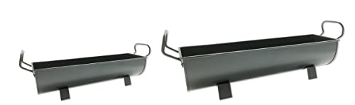 DARO DEKO Metall Blumenkasten 2er Set - 52 und 63cm schwarz Blumen-Topf Übertopf Blumenkasten Pflanz-Schale von DARO DEKO