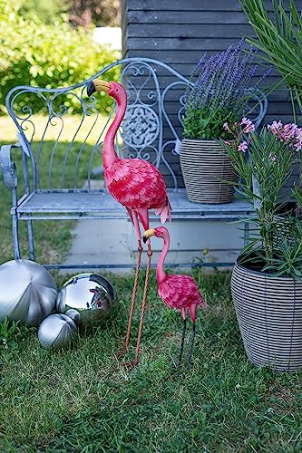 DARO DEKO Metall-Figur Flamingo 2 Stück - L und XL von DARO DEKO