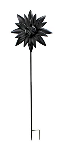 DARO DEKO Metall Garten-Stecker Blume 120cm schwarz von DARO DEKO