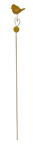 DARO DEKO Metall Garten-Stecker Vogel mit Herz 11cm x 5cm x 6,5cm hoch + 115cm Stab DARO DEKO Metall Garten-Stecker Vogel mit Herz 11cm x 5cm x 6,5cm hoch + 115cm Stab von DARO DEKO