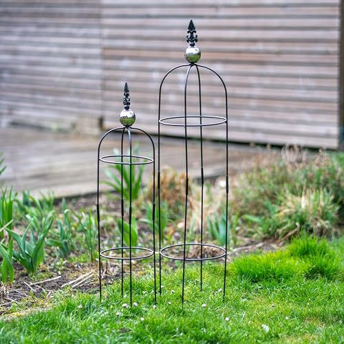 DARO DEKO Metall Rankhilfe Obelisk schwarz 2er Set von DARO DEKO