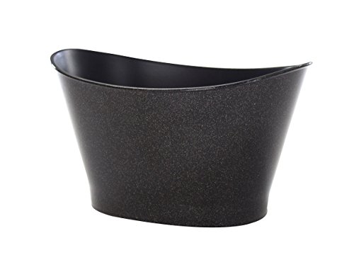 DARO DEKO Pflanz-Gefäß Schale M - 31,5cm schwarz Glitter von DARO DEKO