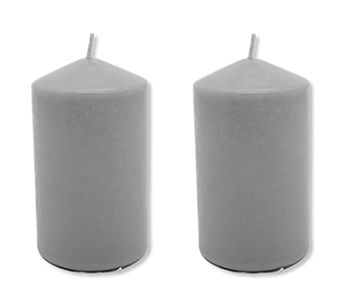 DARO DEKO Stumpenkerze Säulenkerze grau Ø 7 x 7,5cm - 2 Stück DARO DEKO Stumpenkerze Säulenkerze grau Ø 7 x 7,5cm - 2 Stück von DARO DEKO