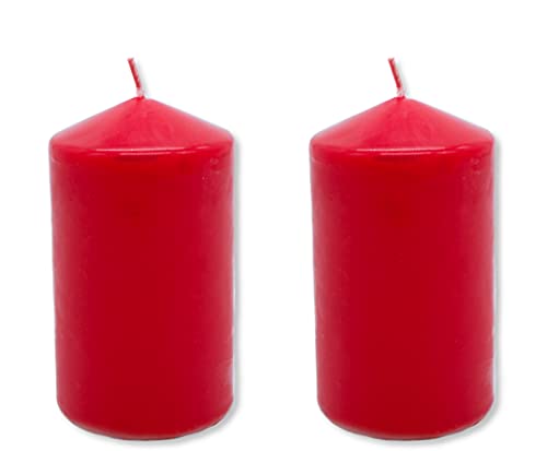 DARO DEKO Stumpenkerze Säulenkerze rot Ø 7 x 12,5cm - 2 Stück DARO DEKO Stumpenkerze Säulenkerze rot Ø 7 x 12,5cm - 2 Stück von DARO DEKO