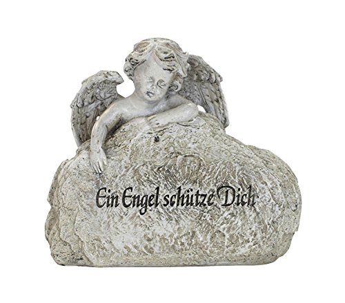 Trauer-Deko Engel auf Stein - EIN Engel schütze Dich von DARO DEKO