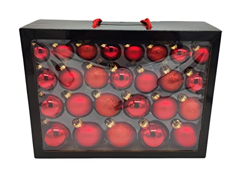 DARO DEKO Weihnachts-Kugel Mix Paket 52 Stück (rot) von DARO DEKO