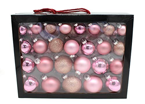 DARO DEKO Weihnachts-Kugel Mix Paket 52 Stück (rosa) von DARO DEKO