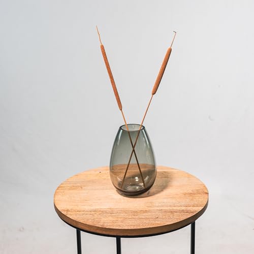 Design Blumenvase aus Glas Lara Ø 12 x 18cm - Smoke Tisch-Deko Kristallglas Glasvase von DARO DEKO