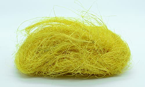 Kunstgras Paket 5 Stück Deko-Gras Ostergras Füllmaterial DIY Holzwolle Dekomaterial gelb von DARO DEKO