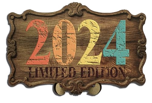DARO Design - 0 Geburtstag Frauen & Männer - Originelle Geldgeschenke Geburtstag 0 Wandbild und Ständer - Holz-Schild Gästebuch - Geschenke zum 0. Geburtstag Mann Frau Deko - Geburtsjahr 2024 von DARO Design
