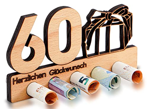DARO Design - 60. Geburtstag Geldgeschenk Holz von DARO Design