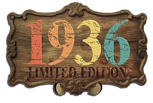 DARO Design - 88 Geburtstag Frauen & Männer - Originelle Geldgeschenke Geburtstag 88 Wandbild und Ständer - Holz-Schild Gästebuch - Geschenke zum 88. Geburtstag Mann Frau Deko - Geburtsjahr 1936 von DARO Design