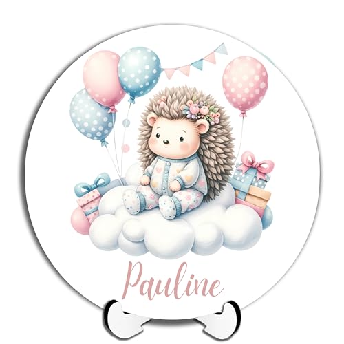 DARO Design - Namensschild Baby Tür-Schild personalisiert Kinderzimmer Deko Kinderzimmertür Geburtsgeschenk Taufgeschenk süße niedliche Tiere Igel mit Luftballons 20cm DARO Design - Namensschild Baby Tür-Schild personalisiert Kinderzimmer Deko Kinderzimmertür Geburtsgeschenk Taufgeschenk süße niedliche Tiere Igel mit Luftballons 20cm von DARO Design