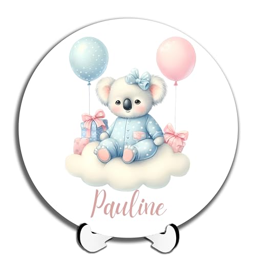DARO Design - Namensschild Baby Tür-Schild personalisiert Kinderzimmer Deko Kinderzimmertür Geburtsgeschenk Taufgeschenk süße niedliche Tiere Koala mit Luftballons 20cm DARO Design - Namensschild Baby Tür-Schild personalisiert Kinderzimmer Deko Kinderzimmertür Geburtsgeschenk Taufgeschenk süße niedliche Tiere Koala mit Luftballons 20cm von DARO Design