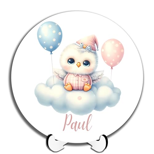 DARO Design - Namensschild Baby Tür-Schild personalisiert Kinderzimmer Deko Kinderzimmertür Geburtsgeschenk Taufgeschenk süße niedliche Tiere Vogel mit Luftballons 20cm DARO Design - Namensschild Baby Tür-Schild personalisiert Kinderzimmer Deko Kinderzimmertür Geburtsgeschenk Taufgeschenk süße niedliche Tiere Vogel mit Luftballons 20cm von DARO Design