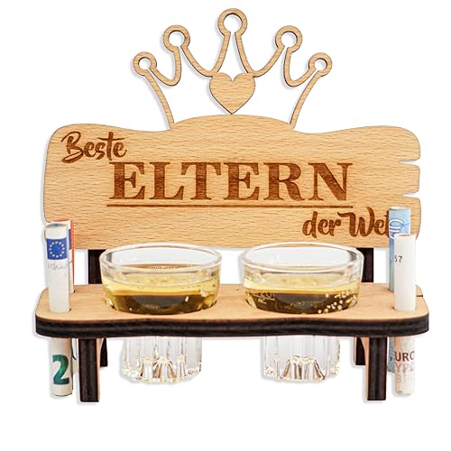 DARO Design Schnapsbank mit Schnapsglas und Kerze, Deko Anker und Herz Geschenk - Beste Eltern der Welt DARO Design Schnapsbank mit Schnapsglas und Kerze, Deko Anker und Herz Geschenk - Beste Eltern der Welt von DARO Design