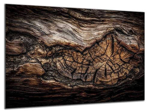 DARO Design - Wand-Bild 6mm HDF 84x56 cm Holz Struktur - Wand-Deko Bilder Wohnzimmer von DARO Design