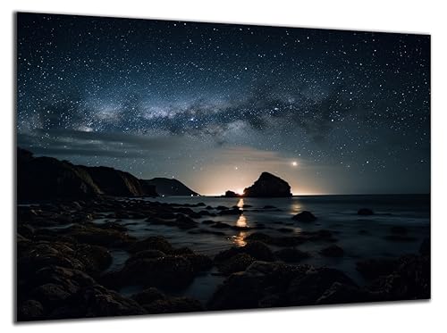 DARO Design - Wand-Bild 6mm HDF 84x56 cm Sternenhimmel am Strand - Wand-Deko Bilder Wohnzimmer von DARO Design