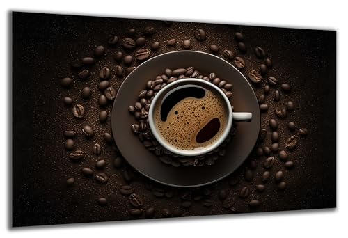 DARO Design - Wand-Bild auf 6mm HDF 60x40 cm Kaffee-Tasse - Wand-Deko Bilder Geschenk von DARO Design