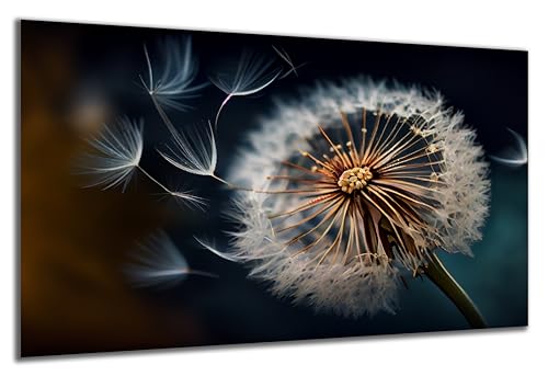 DARO Design - Wand-Bild auf 6mm HDF 84x56 cm Trauer Löwenzahn abstrakt - Wand-Deko Bilder Geschenk von DARO Design