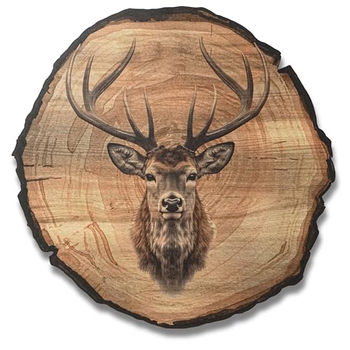 DARO Design - Wandbild Hirsch Größe 45cm - Kunstdruck aufhängefertig - Wanddekoration Thema Jagd, Natur, Tiere von DARO Design